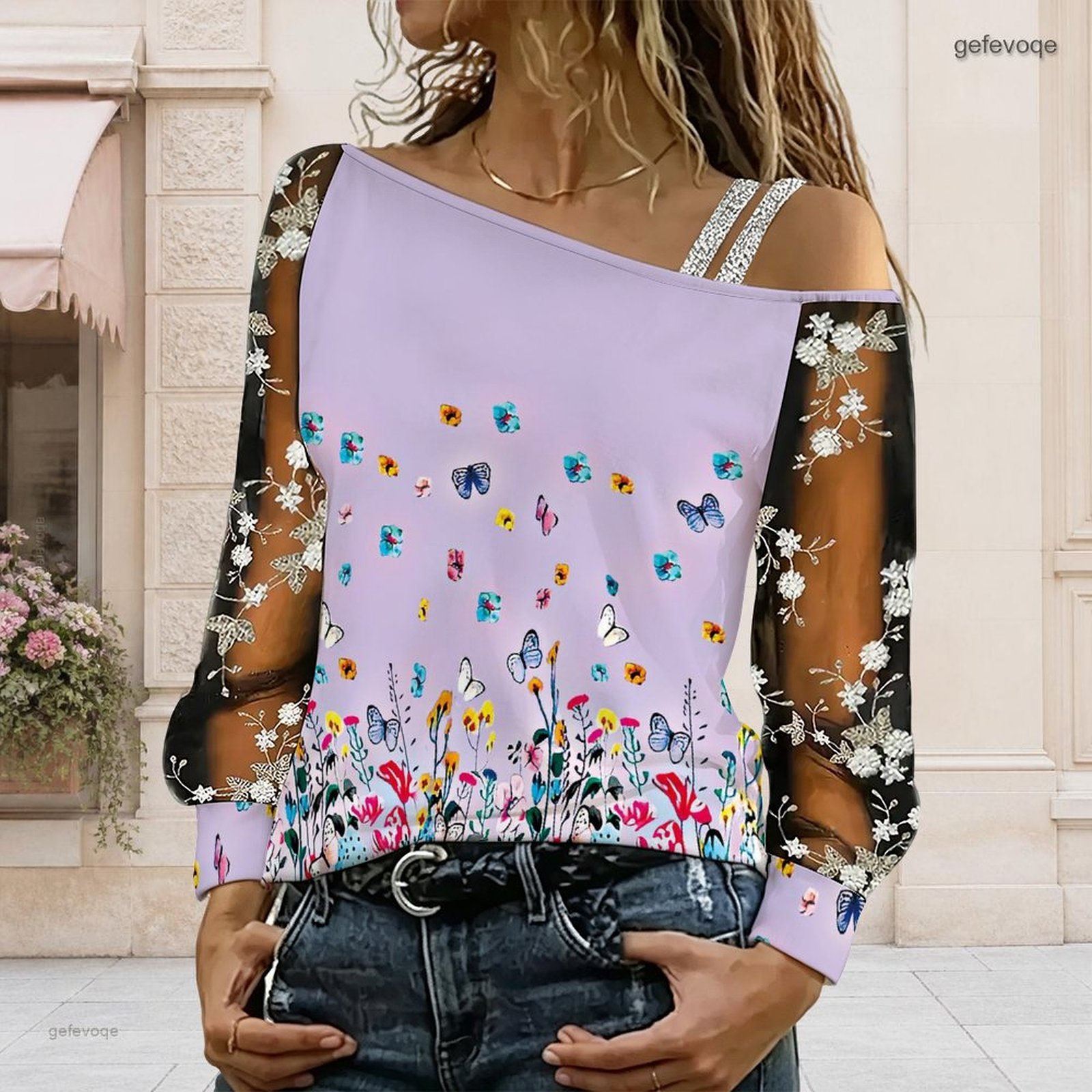 Blusa de Mujer con Hombros Des - Blouse Off Shoulder reseña y precio