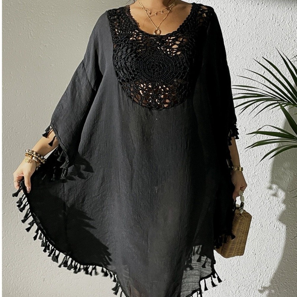 Vestido de playa con cuello cu - Cover Up Kaftan reseña y precio